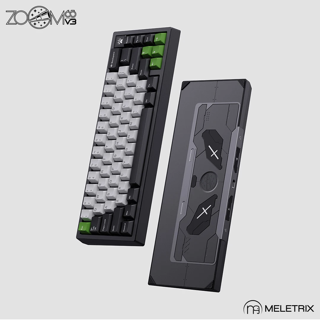 Meletrix Zoom65V3 Mechanical Keyboard Kits Tri Mode Aluminium Alloy Wireless Keyboard Customize Keyboard Kit PC Accessories Gift