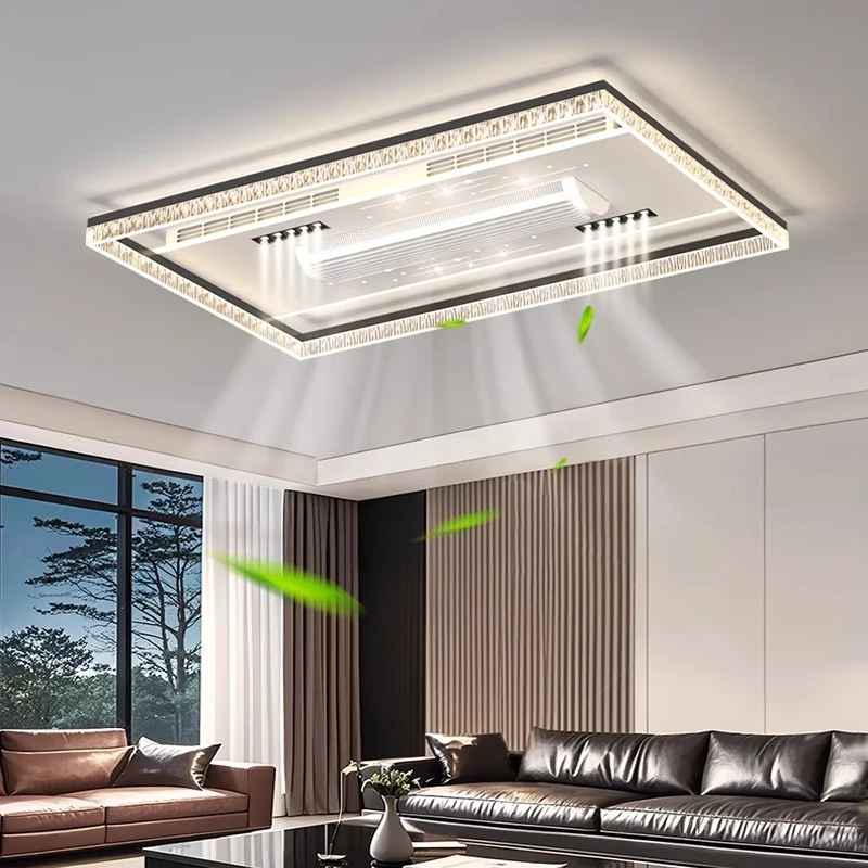 

Ceiling Fan Light Living Room Invisible Bladeless With Remote Control,Ceiling Fan Lamp Home Decor Living Room Bedroom Hotel