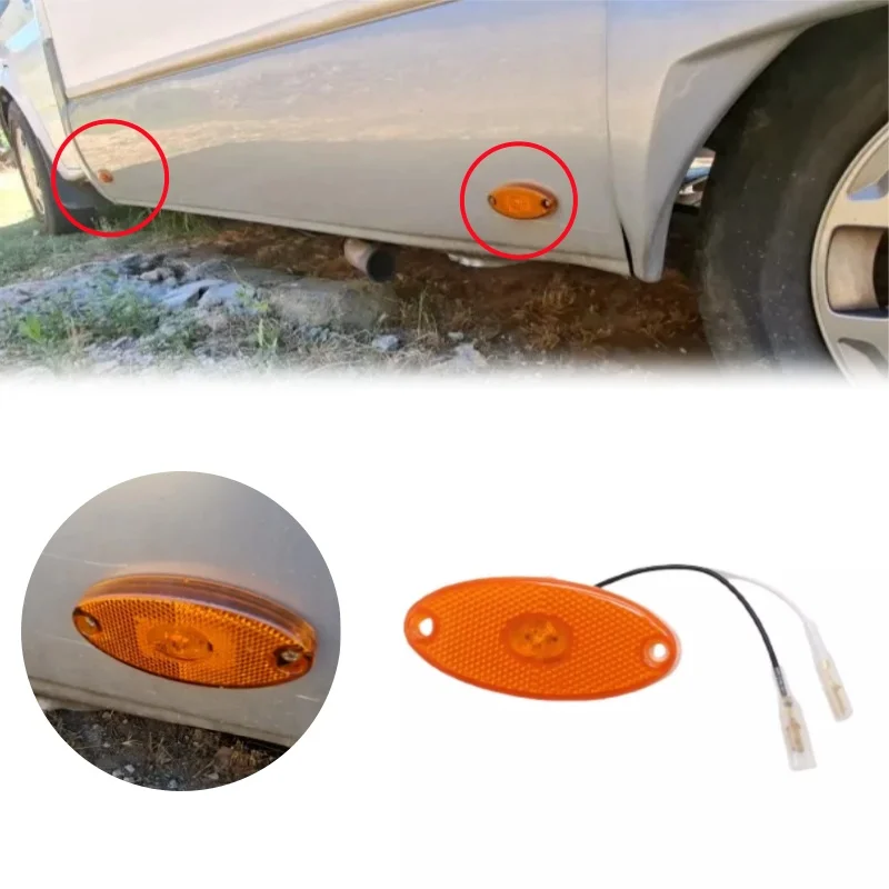 12V Orange LED Side Marker Lamp Light Wear Resistant Caravan Motorhome Automotive Accessories For Car SMLR2012 L2012 06028