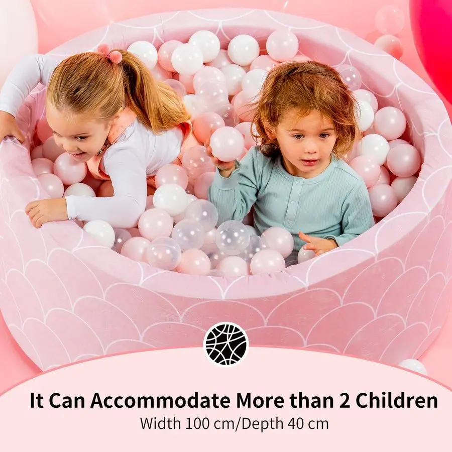 유아 및 어린이용 볼풀 35.4x11.8, 원형 볼풀 실내외 아기 놀이펜, 유아를 위한 이상적인 선물, 공은 포함되지 않음