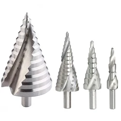 4-12 4-20 4-32 6-60mm Pagoda Drill Screw Drill Core Drilling Tool High Speed Steel HSS Spiral Grooved Metal Steel Step Drill Bit