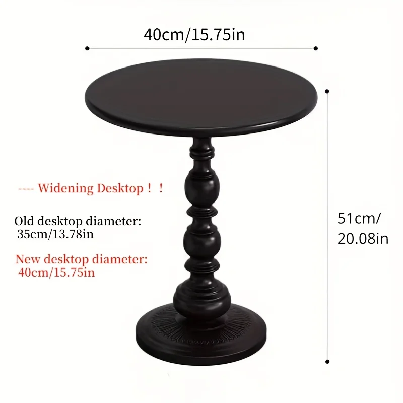 Vintage Round Sofa Table Living Room Metal Coffee Table -  Elegant Retro Pattern Decoration, Durable Baking Paint Table image 4