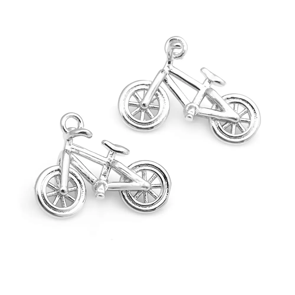 18K الذهب اللون النحاس دراجة سحر المعلقات عالية الجودة Diy بها بنفسك مستلزمات صناعة المجوهرات قلادة أقراط اكسسوارات للنساء #5