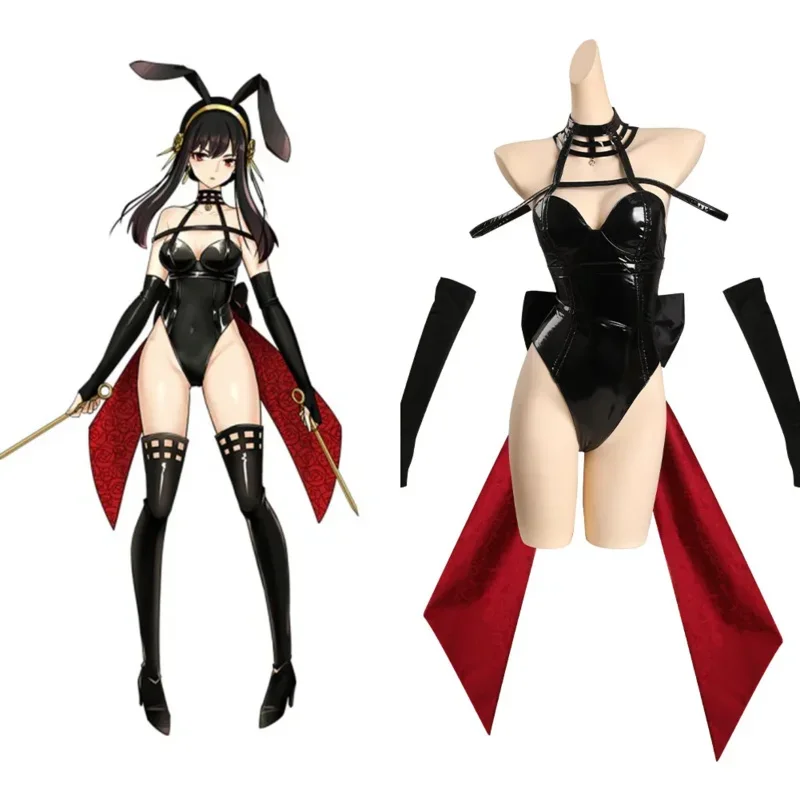

CosplaySPY cos FAMILY Yor Forger Cosplay Costume Bunny Girl Jumpsuit Outfits Halloween Carnival Suit KH6065