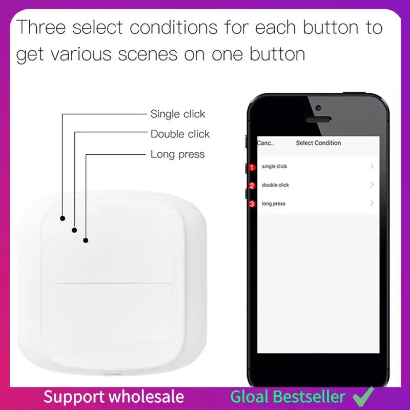 

A38M 1 PCS Wireless Smart Switch Multi-Function Tuya Smart Zigbee Switch For Home Automation