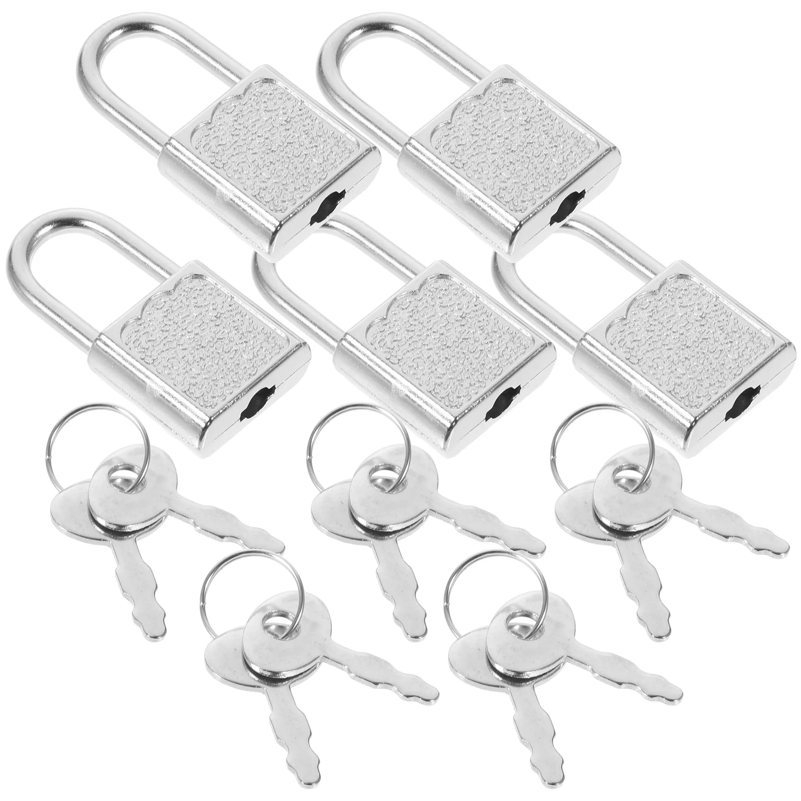 

5 Sets Treasure Chest Lock Padlock with Key Pirate Locks Drawer Decorative Mini Child