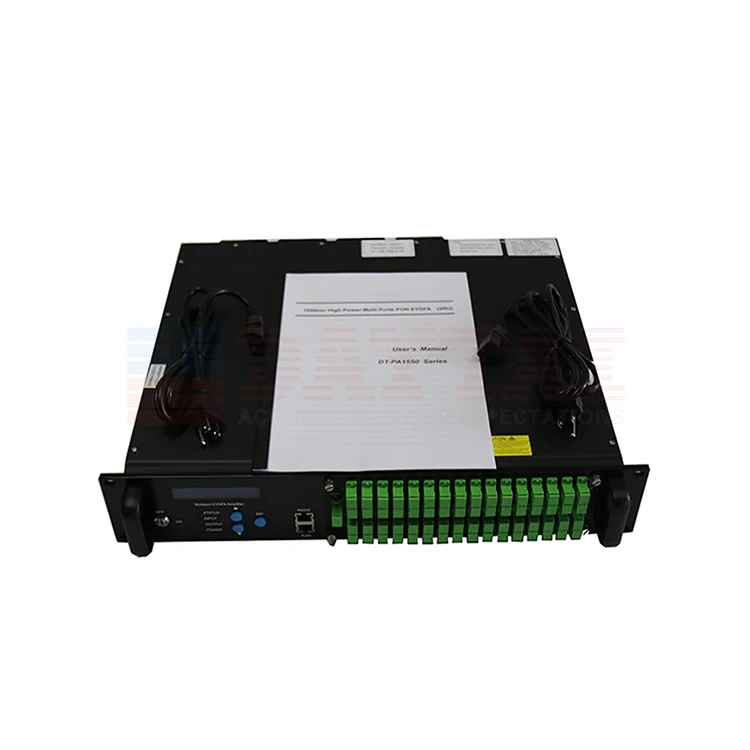 Products subject to negotiationHigh Power Optical Amplifier EDFA WDM 32 Port 2U 1550nm EDFA Optic Amplifier