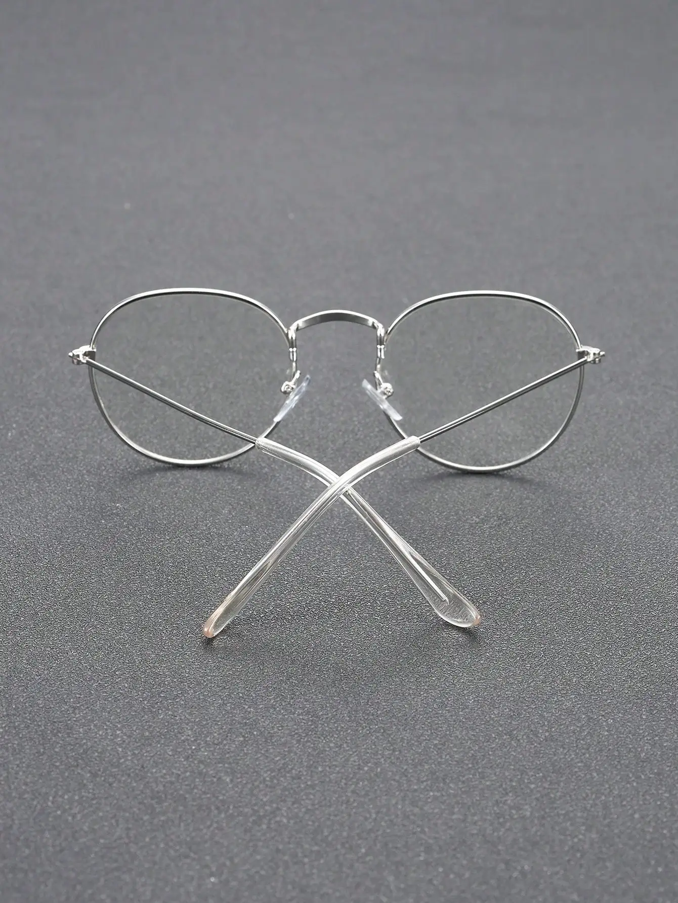 1PC Mode Runde Metall Rahmen Frauen Klare Gläser Für Männer Täglichen Leben Nehmen Foto Brillen Kleidung Zubehör. – Detail 4