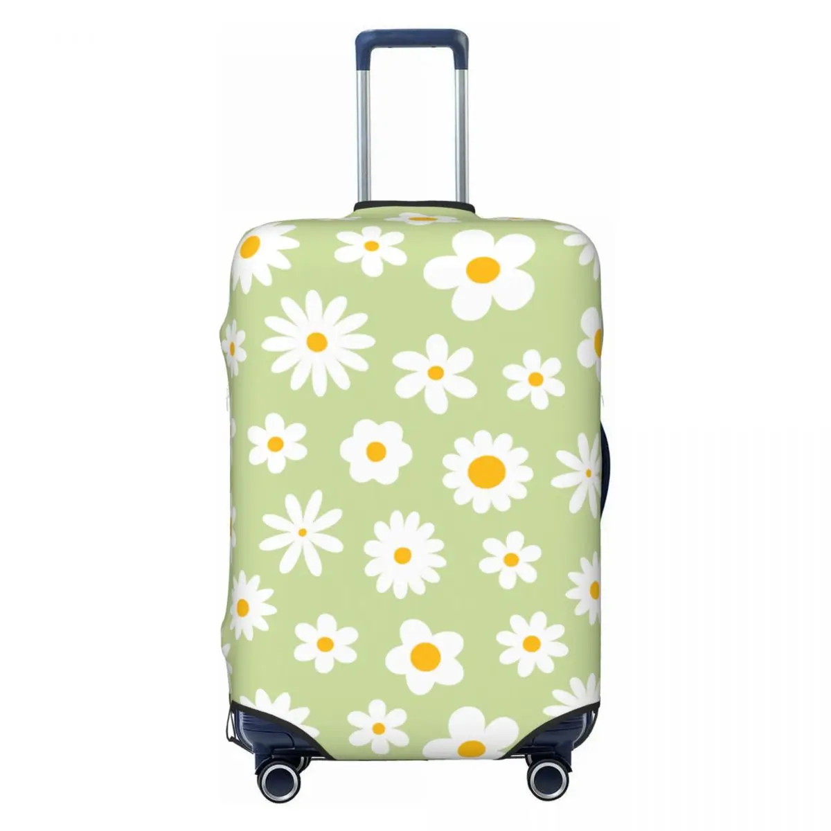 

Винтажный чехол для чемодана с цветами ромашки на заказ, пыленепроницаемый, модный, с цветочным принтом, защитные чехлы для багажа 18-32 дюймов
