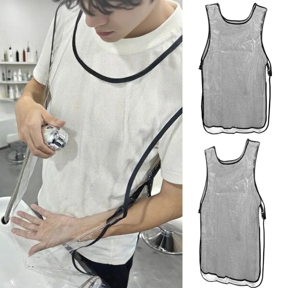 

Double-sided Transparent Barber Uniform Waterproof Antistatic Salon Hairstylist Apron Elastic Breathable Hairdresser Vest