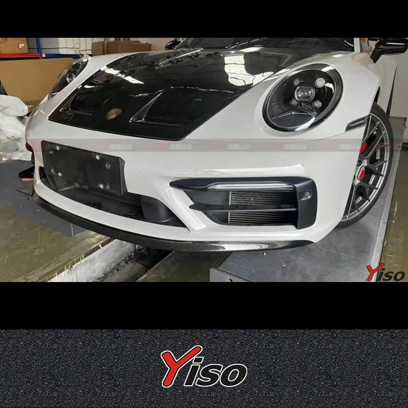 Suitable for 911 992 dry carbon fiber front lip front scoop for ordinary sports modification 911 992 Pasm chin kit