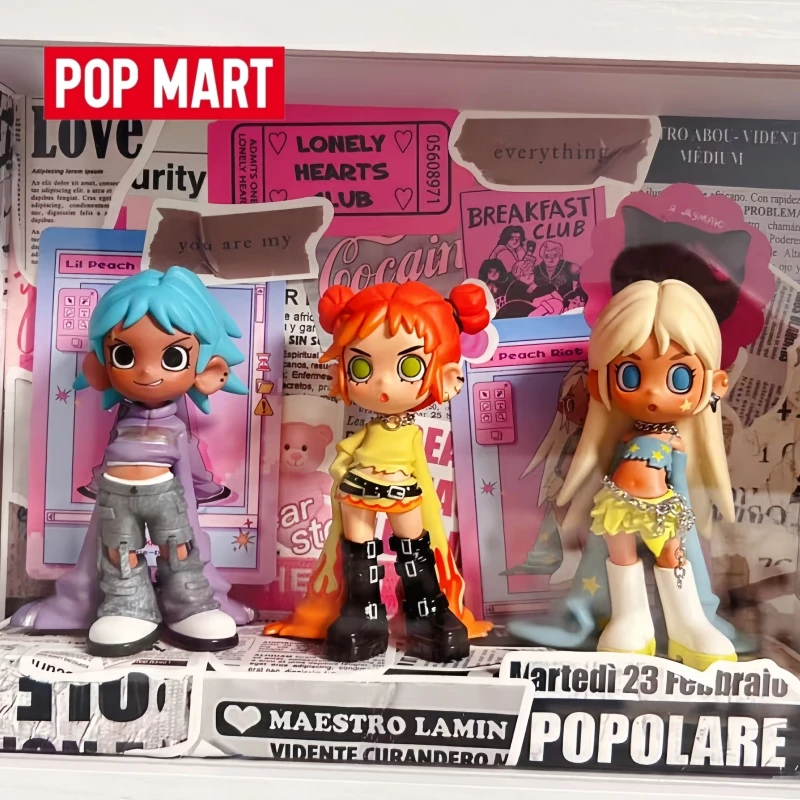

Hot Genuine Popmart Lil Peach Riot Small Rebellious Peach Is Loaded! Series Surprise Blind Box Handmade Ornament Collection Gift