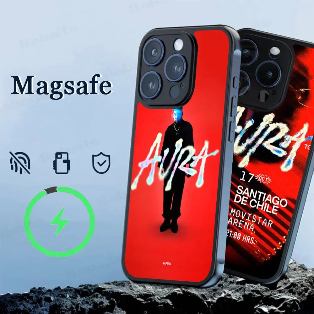 مغني الراب ماكا هالة 2025 جولة جراب هاتف حافظة مغناطيسية آيفون 17 16 14 13 12 15 برو ماكس زائد ل Magsafe غطاء الشحن اللاسلكي #2