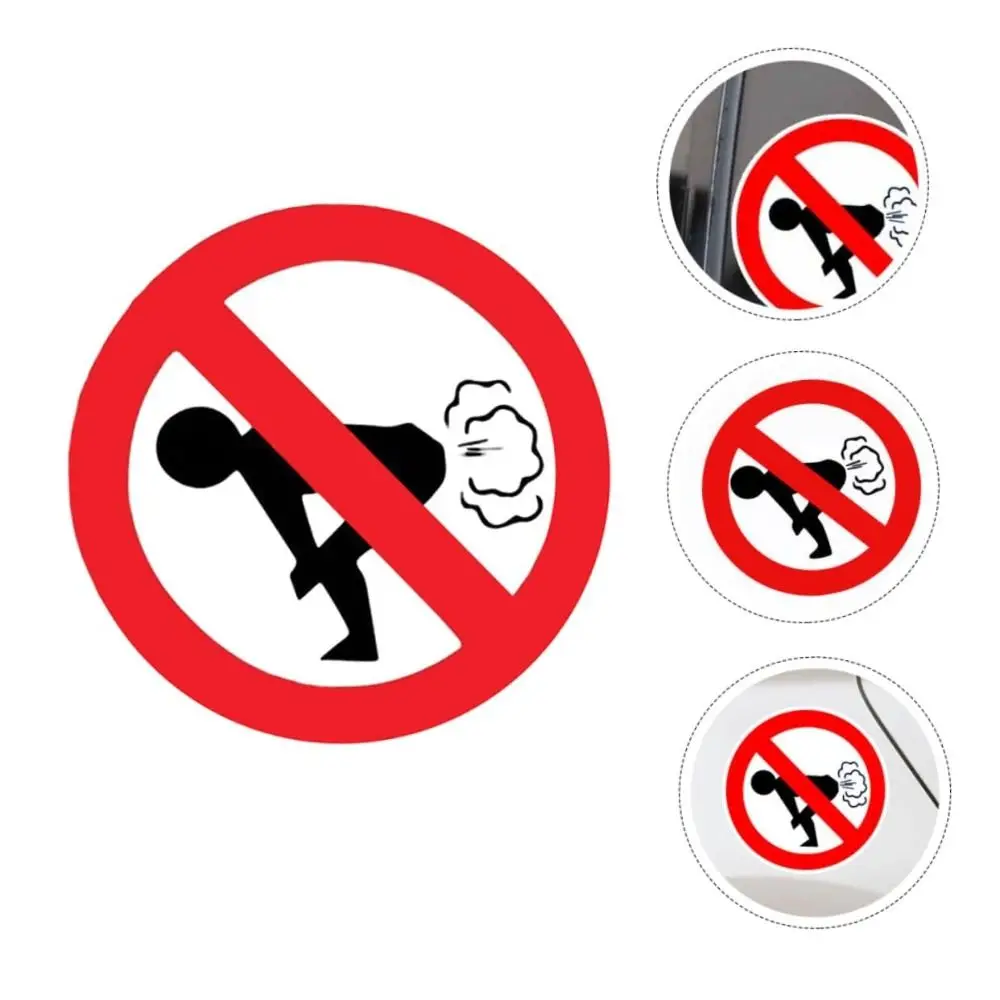 No Farting Stickers Fun and Civilized Car Stickers Logo Stickers PVC Dog Peeing Is Forbidden Stickers Car Decoration