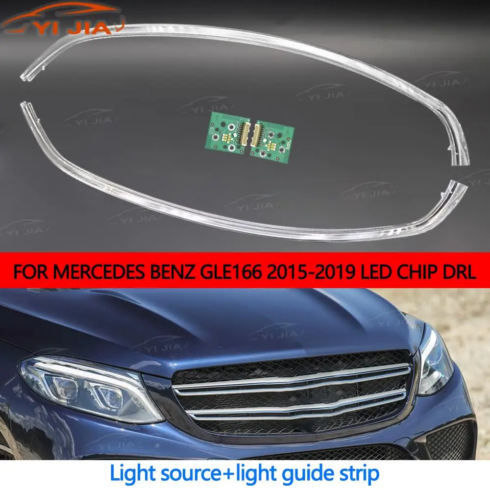 

For Mercedes Benz GLE166 2015-2019 LED Car Headlight DRL CHIP White Light Angel Eye Ballast Module Solve The Yellowing Problem