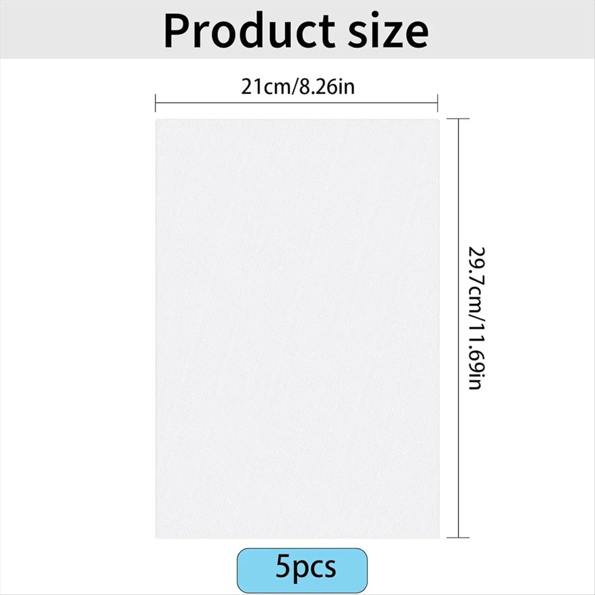 ABIU Stick & Stitch Embroidery Paper for Embroidery Dissolvable Embroidery Transfer for Transferring Embroidery Patterns 5PCS
