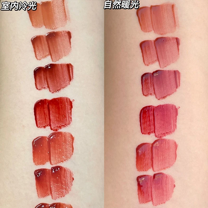 HERORANGE Glacier Rock Mirror Water Glazed Lip Glaze spendet Feuchtigkeit und bildet einen Film, der nicht leicht verblasst. – Detail 11