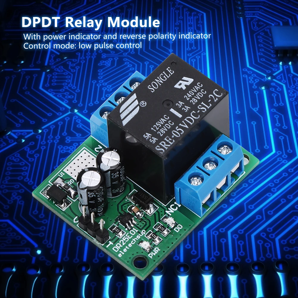 DPDT-Relaismodul Selbstverriegelndes Relaismodul DR25E01 DPDT-Relaismodul Doppelpoliger Doppelwurfer Selbstverriegelndes Bistabiles Relais-Board