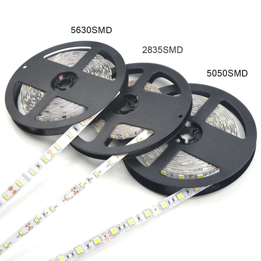 5M 12V LED Strip Light 5050 2835 RGB Lights Flexible Home Decoration Lighting Lamp 60LEDs/M Diode Tape Ribbon