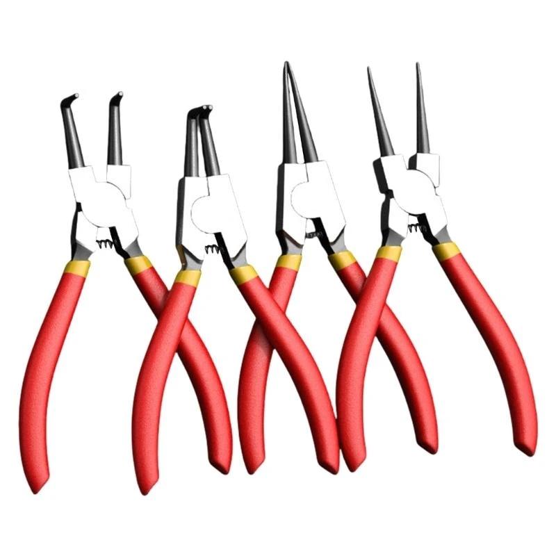 

63HA 4Pcs Rings Pliers Double Purpose Circlip Pliers Carbon Steel Removing