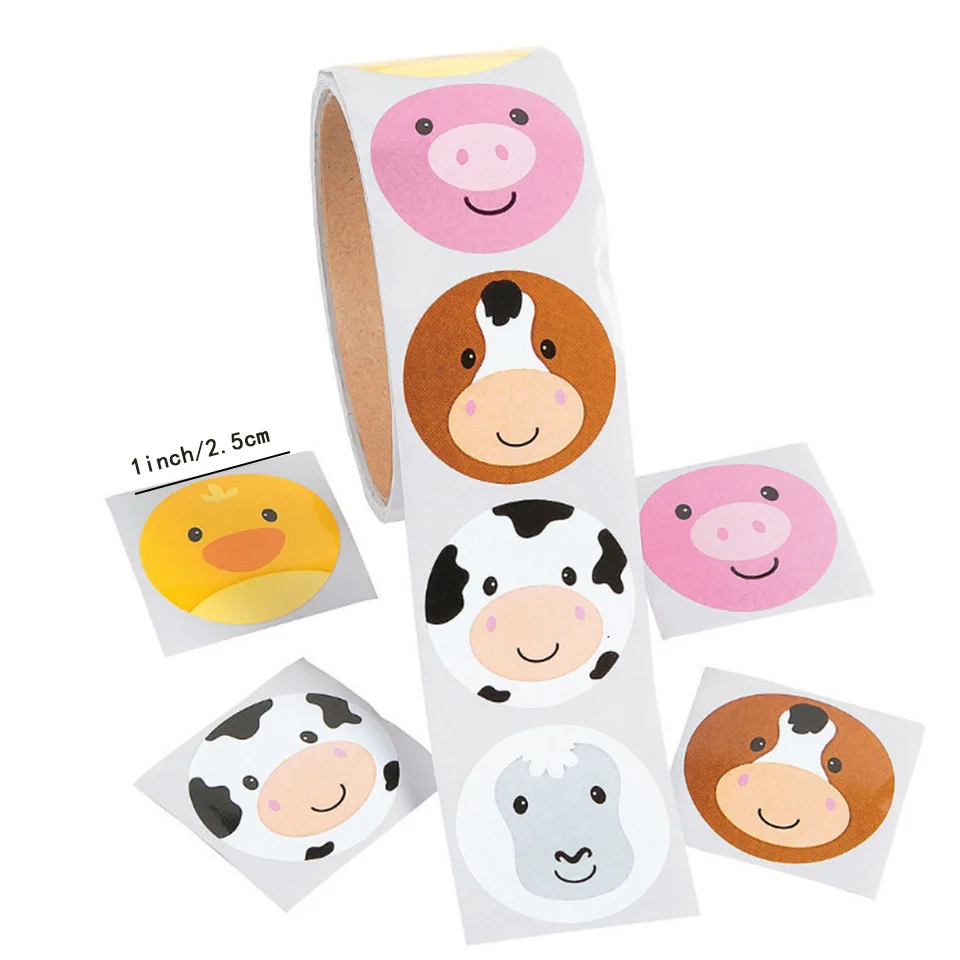 1set Carton Farm Animal Gift Bags Paper Candy Biscuit Bag for Kids Farmland Animal Birthday Party Gifts Packaging Supplies