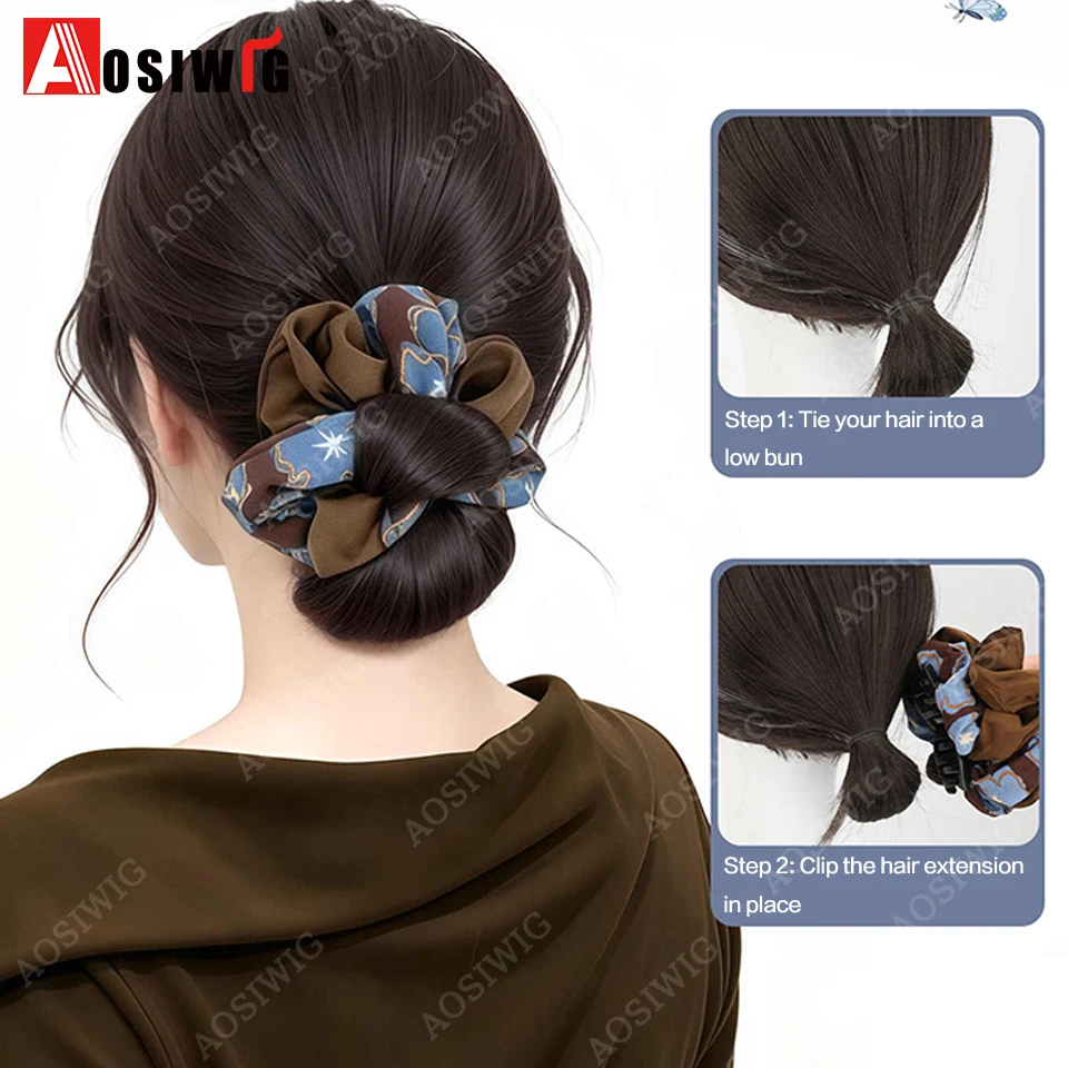 Synthetic Claw Clip Bun Hair E - đánh giá và giá Claw Clip Messy Bun Hair Piece
