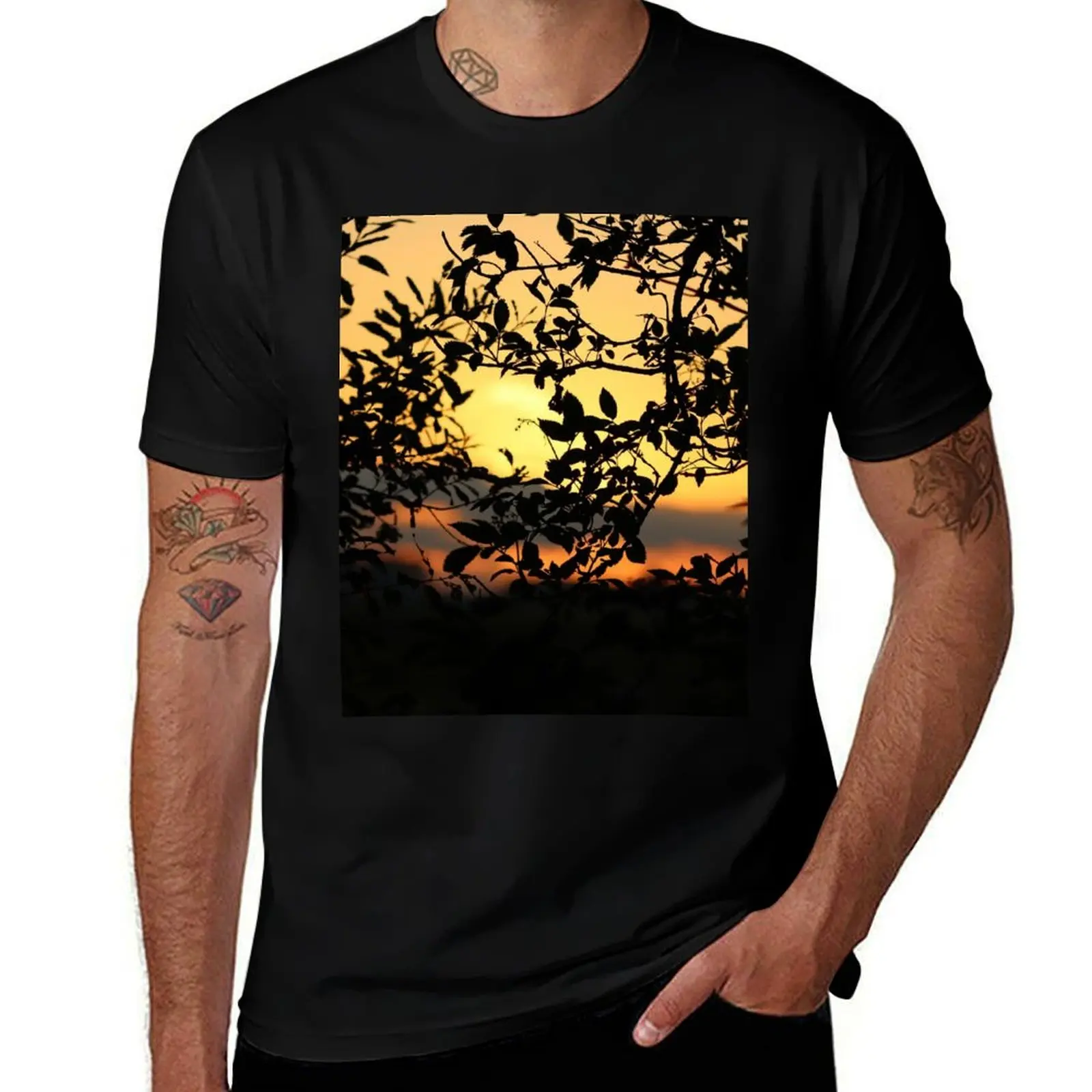 

Sunset Silhouette T-Shirt valentines clothes gifts for boyfriend heavyweights mens clothes