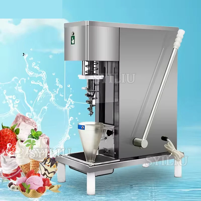 Auto Swirl Frozen Yogurt Ice Cream Mixer Real Fruit Swirl Ice Cream Blender Stainless Steel Soft Serve Ice Cream Mixer Machine