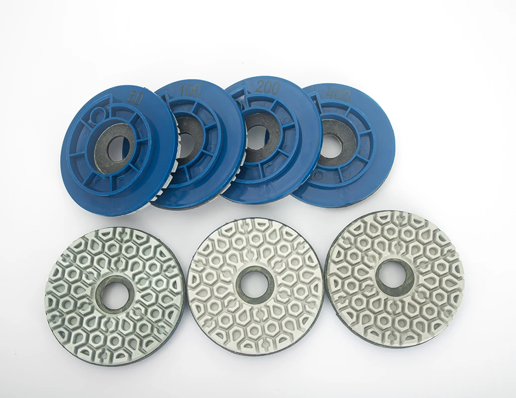 5 Inch Diamond Snail Lock edge Polishing Pads for Polishing Stone 125 mm Grinding Disc Concrete  Marble