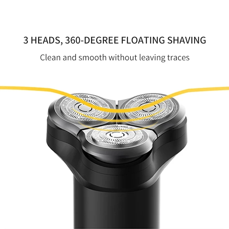 XIAOMI MIJIA Electric Shaver S300 Dry Wet Shavers Triple Blade IPX7 Waterproof Beard Trimmer Trimer Cutter For Men Razor Machine