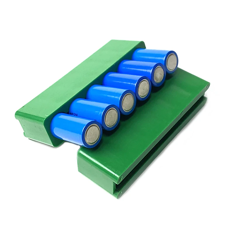 18650 Lithium Battery Fixed Bracket Six Battery Packs ABS Plastic Fixture Fast Spot Welding Single Row Double-sided Holder