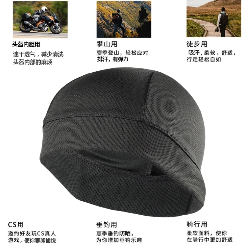 Gorra de montar para absorción del sudor, secado rápido, transpirable, ciclismo, motocicleta, deportes al aire libre, hombres