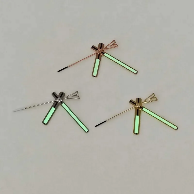Modified Watch Hands Green Luminous Logbook Needle Silver Gold Rose Watch Accessories for NH35/NH36/NH34/NH38 Movement