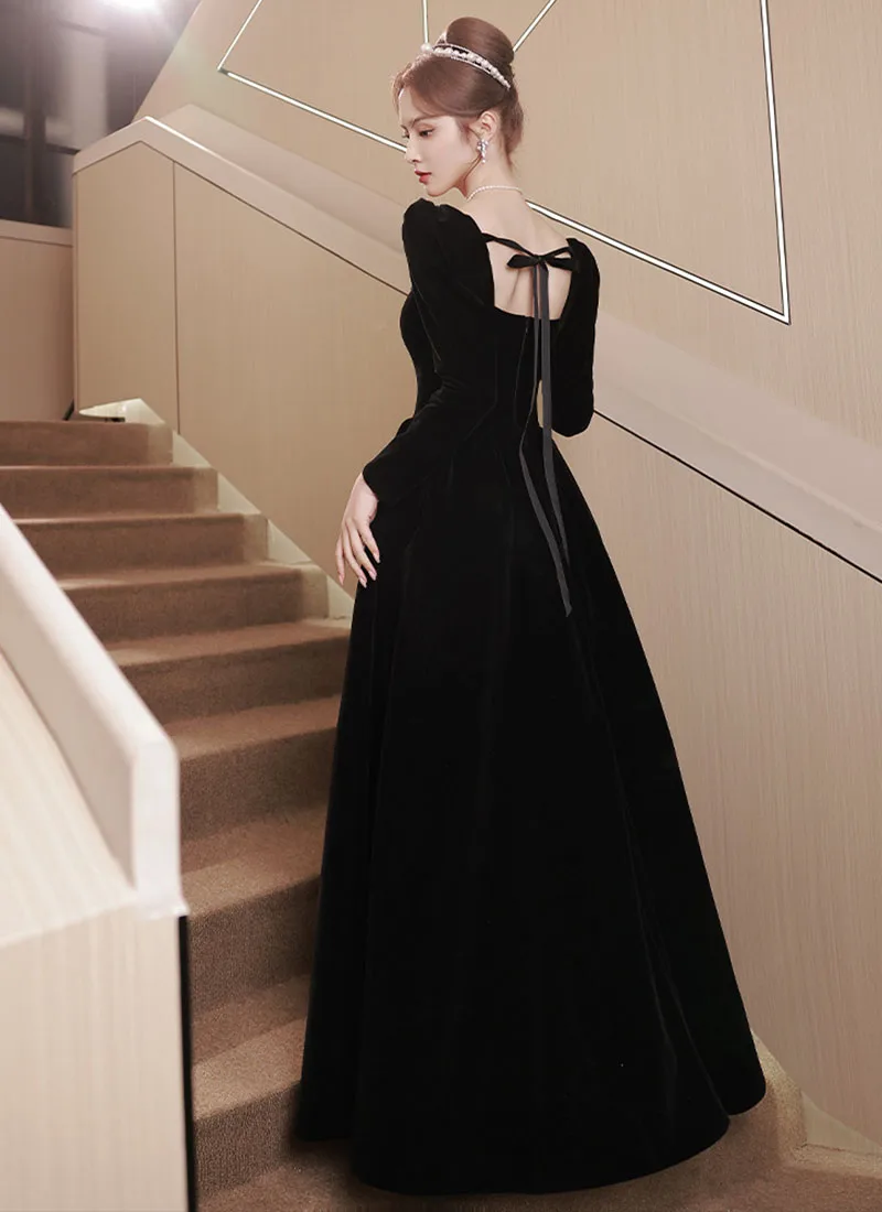 DongCMY Luxury Black Evening Dress Female 2024 Temperament Light Niche High-end Banquet Long High-grade Sense Dresses For Prom