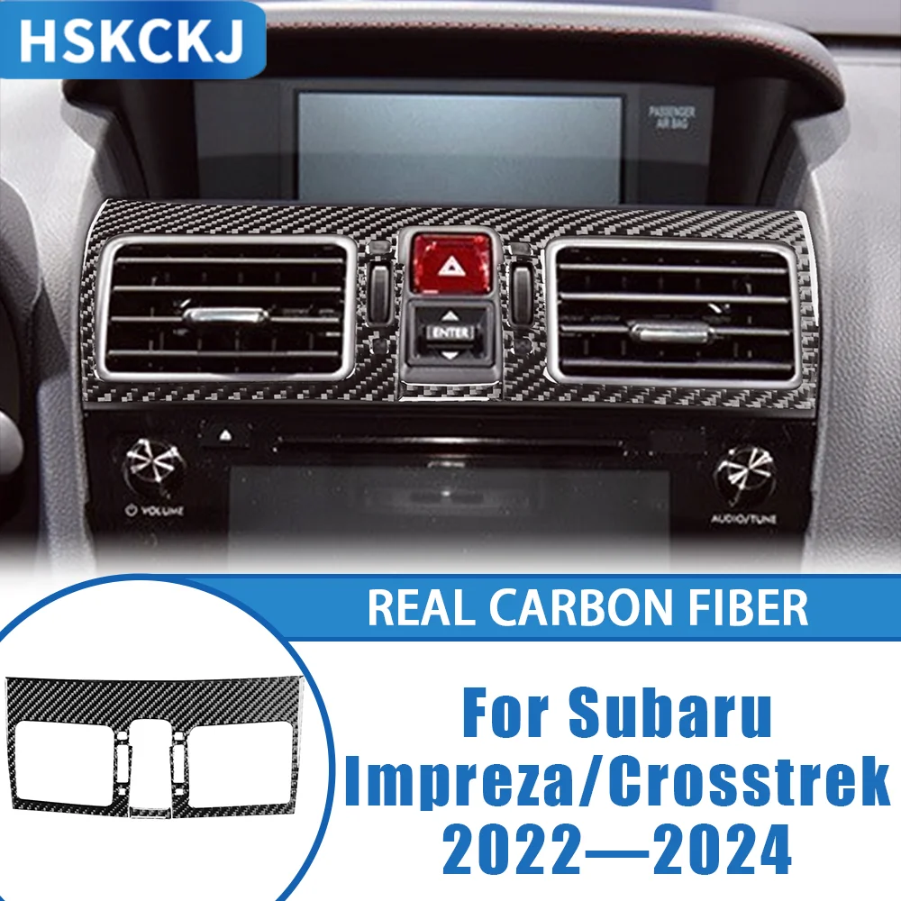

Car Accessories Carbon Fiber Central Air Vent Outlet Frame Panel Inrerior Cover Trim Modified Sticker For Subaru WRX 2015—2021