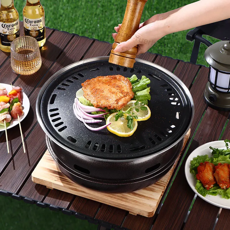 

Tea BBQ Grill Portable Barbecue Smokeless Carbon Household Outdoor Camping Charcoal Korean Commercial