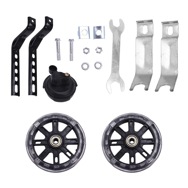 

Велосипедные тренировочные колеса HOTTURE с подсветкой и бесшумным ходом, стабилизаторы для велосипедов с креплением и звонком, для велосипедов 12, 14, 16, 18, 20 дюймов