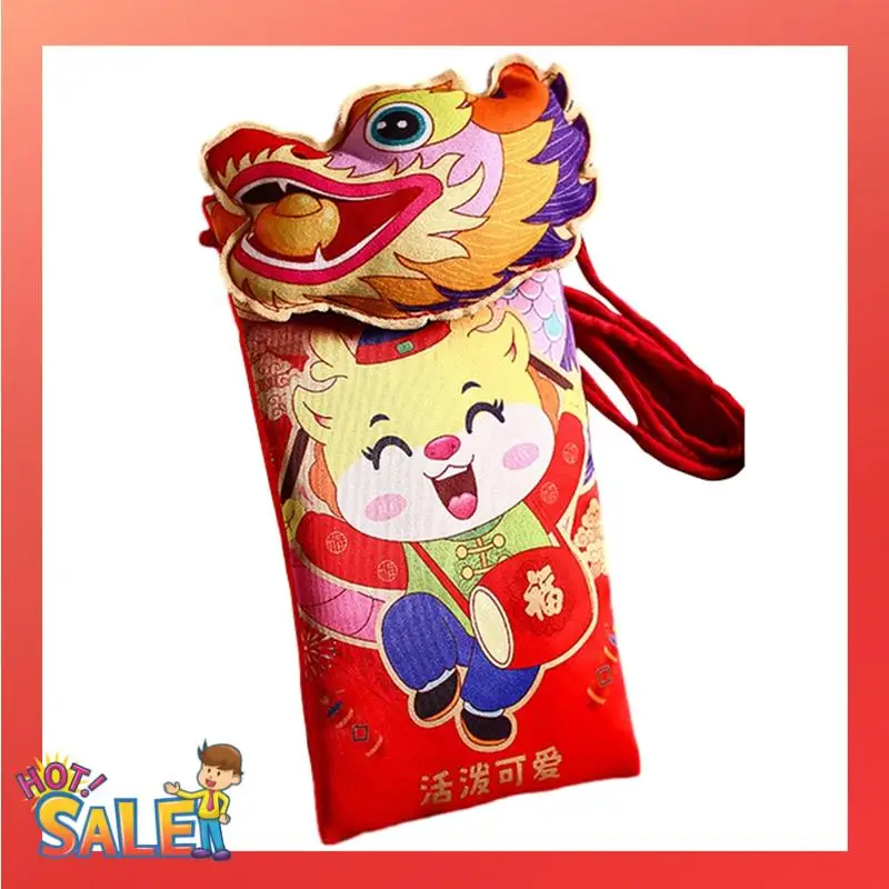 ABCL 1 PCS 2024 Dragon Year Chinese New Year Fabric Red Envelope Chinese Red Envelope Red Envelope E
