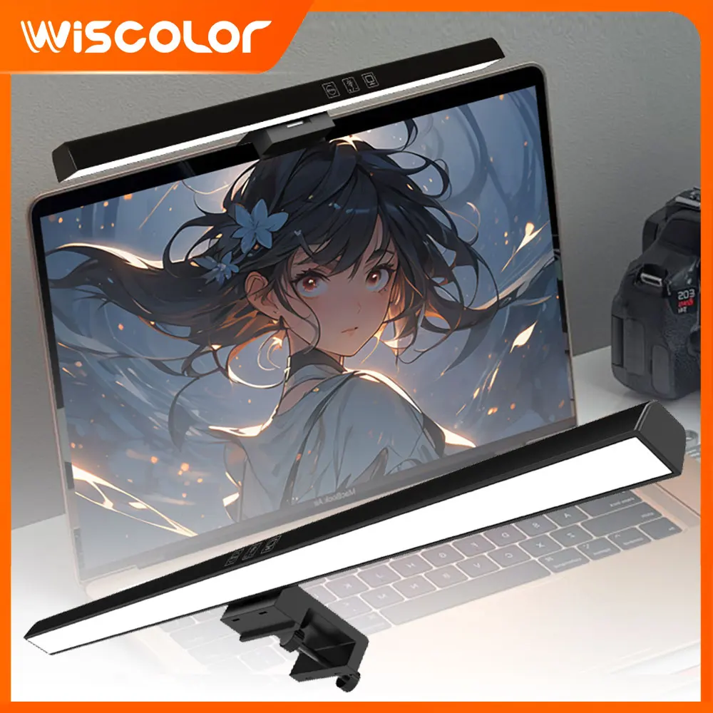 

Timed Lights Setup Dimmable Monitor Light Bar Screen LED Portable Study Gaming Room Decoration PC Desk Personalized Text