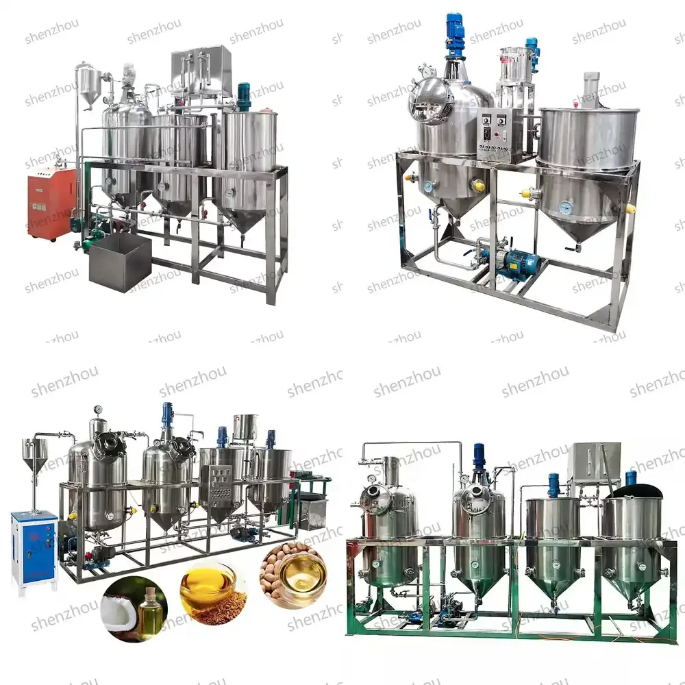 Customized 1-Year Shenzhou Wooden Case Container Refinery Equipment Coconut Oil Refining Machine
