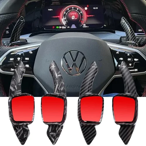 Cambio de paleta de impresión de fibra de carbono ABS para Volkswagen Amarok VW Jetta Nivus Virtus t-cross Golf MK8 R GTI Crossfox