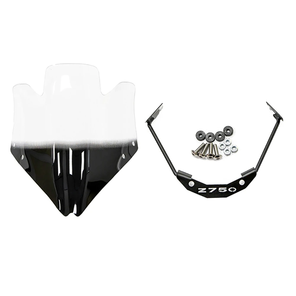 

Motorcycle Windscreen Windshield Deflector with Bracket for Kawasaki Z750 Z 750 Z750R 2007-2012