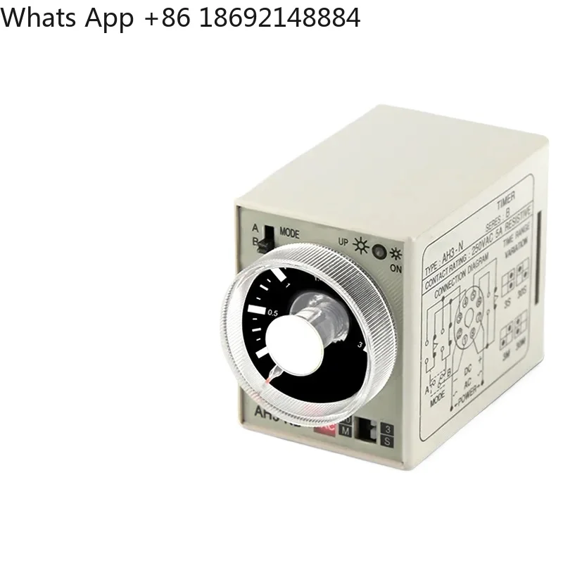 Time Relay AH3-NB-NA-NC for Source Power-On Delay 24V Multi-Stage Adjustable Timer for 220V