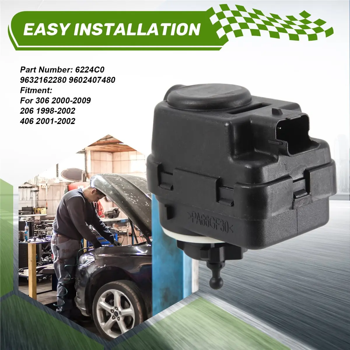 #61S (Black)Car Headlight Range Adjustment Control Regulator Motor,Automotive Parts & Accessories