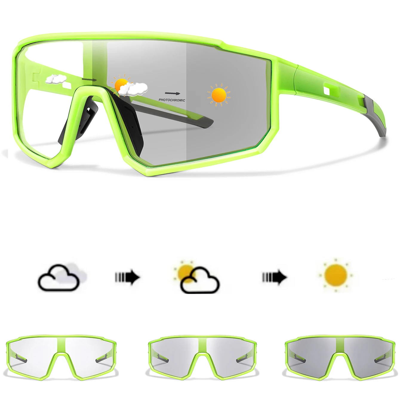 Neue Stil Marke Photochrome Brillen Männer Frauen Fahrrad MTB Bike Laufen Angeln Radfahren Gläser Komfortable Winddicht Brille