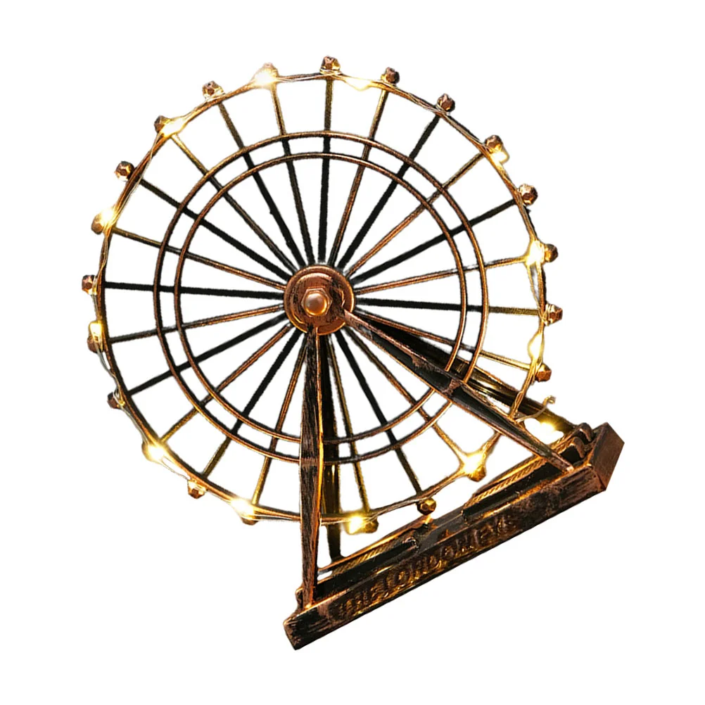 

Gold Decor Toys Ferris Wheel Model Cabinet Ornament Accessories Creative Sky Golden Home