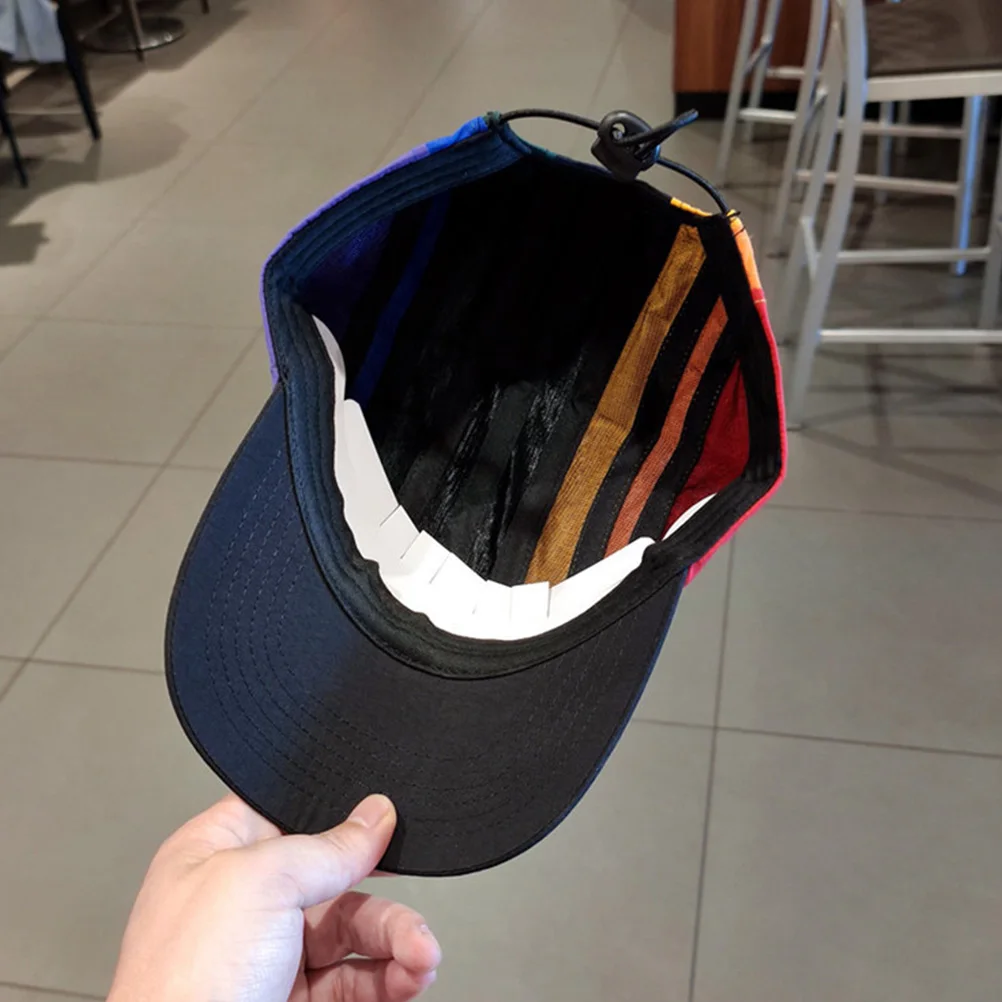 

Rainbow Baseball Cotton Hat Portable Hat Portable Outdoor Sunproof Month Trendy Fresh Color Design