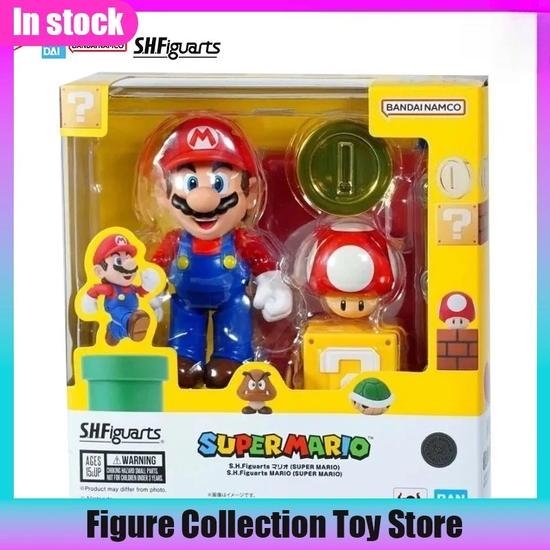 

In Stock Genuine Bandai Super Mario Model Kit SHF Mario Anime Action Figure Collection Finished Model Boys Toys Birthday Gifts