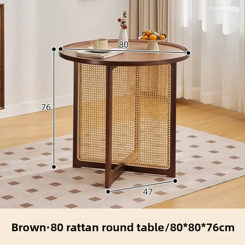 High aesthetic natural rattan woven bamboo tables and chairs, courtyard dining table, living room coffee table, leisure chairs