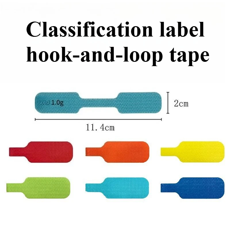 Velcro， Instrument audio cables, data cables, waterproof colored Velcro strips, writable cable labels 25pcs